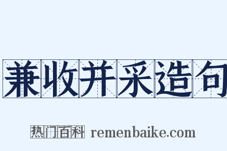 兼收并采造句是什么意思的图片